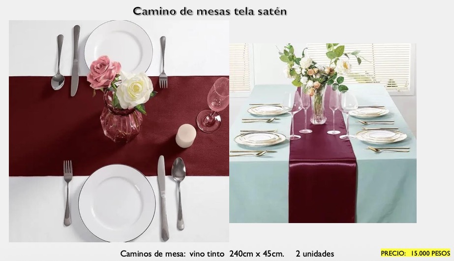 Camino de Mesa Vino Tinto — x2