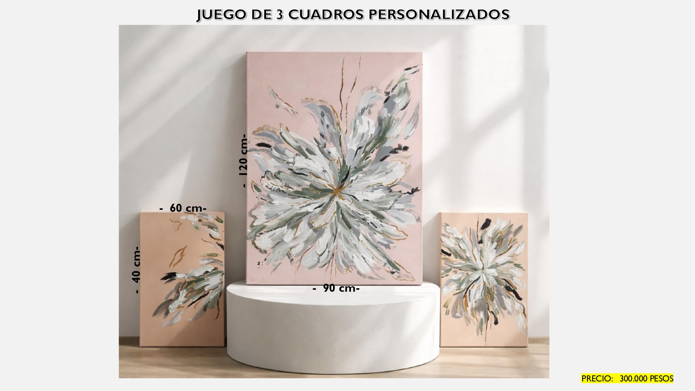 3 Cuadros Personalizados