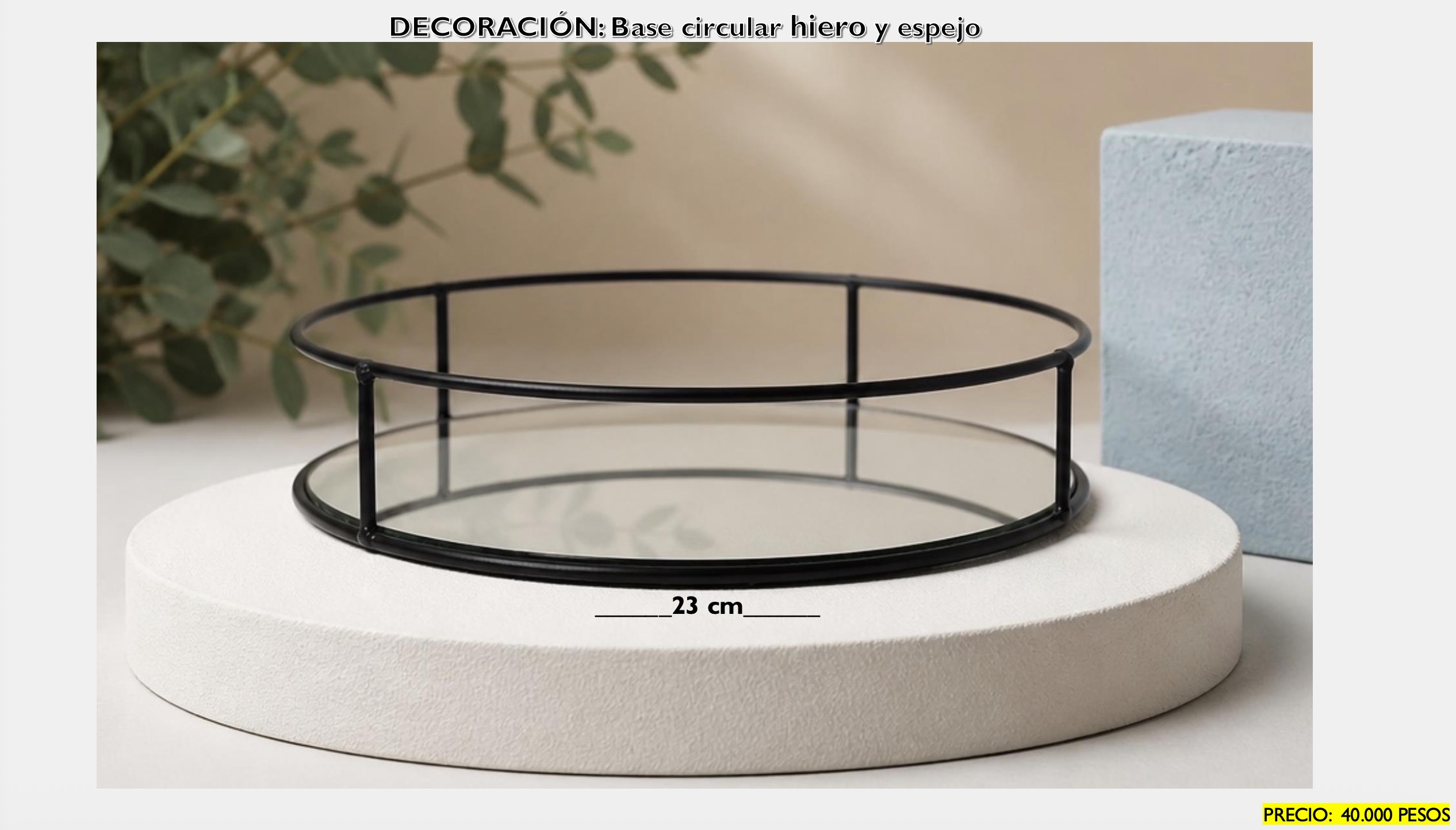 Decorativo de Hierro y Espejo