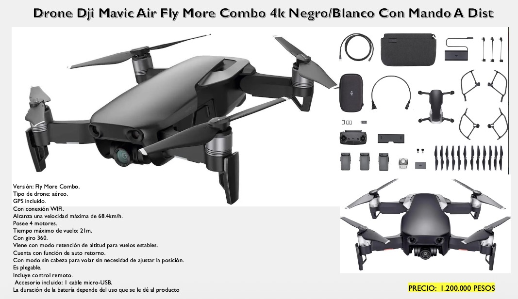 Drone DJI Mavic Air Fly More Combo 4K