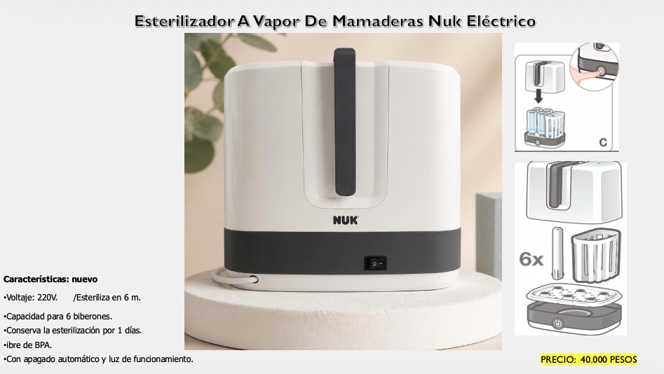 Esterilizador a Vapor de Mamaderas Nuk Eléctrico