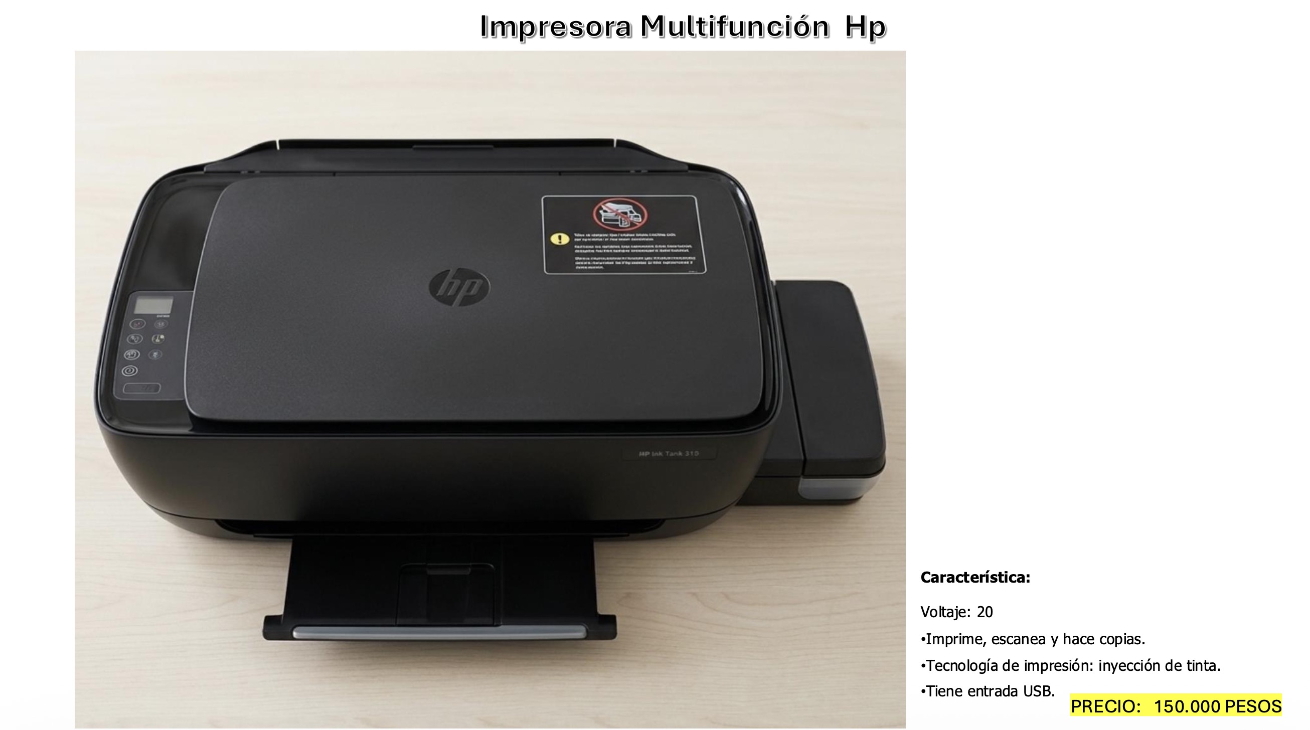 Impresora Multifunción HP
