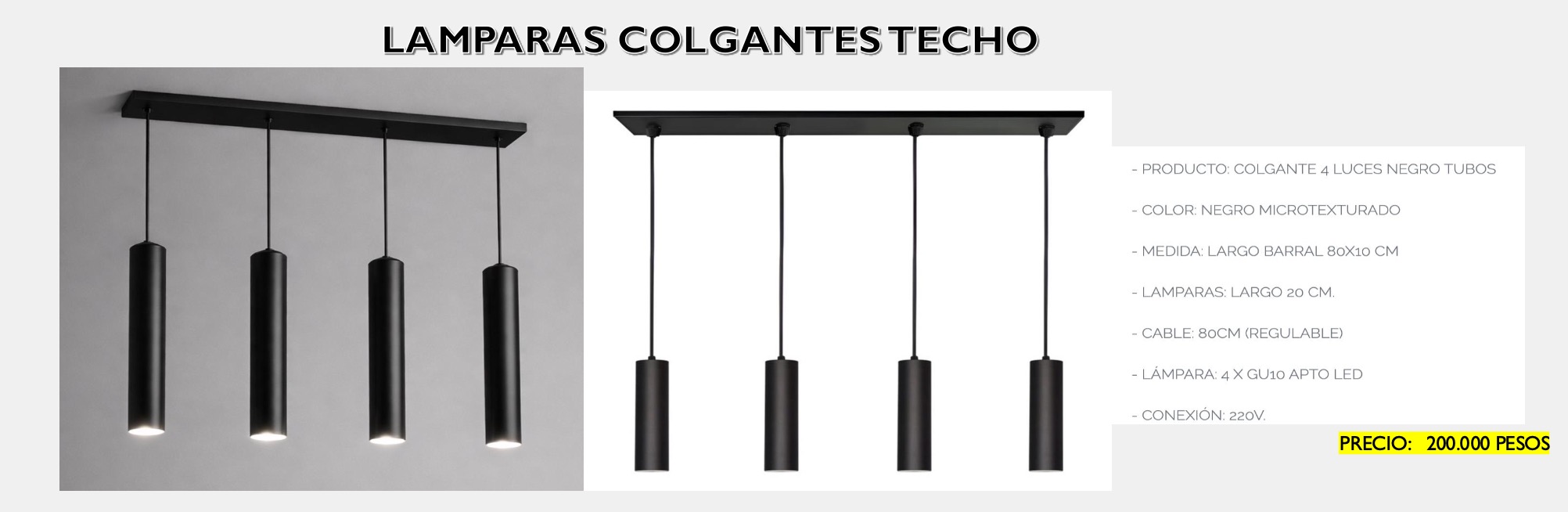 Lámpara Colgante Techo