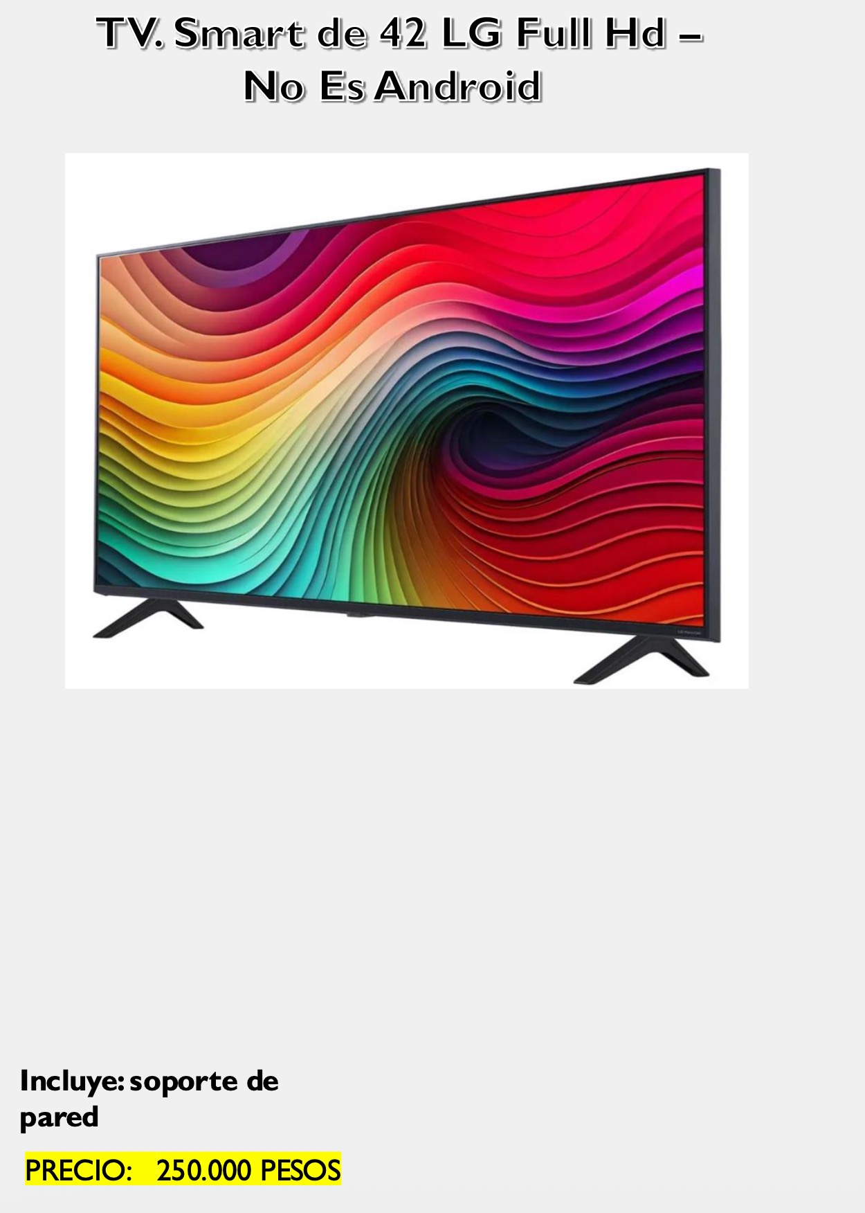 Smart TV LG 42 pulgadas