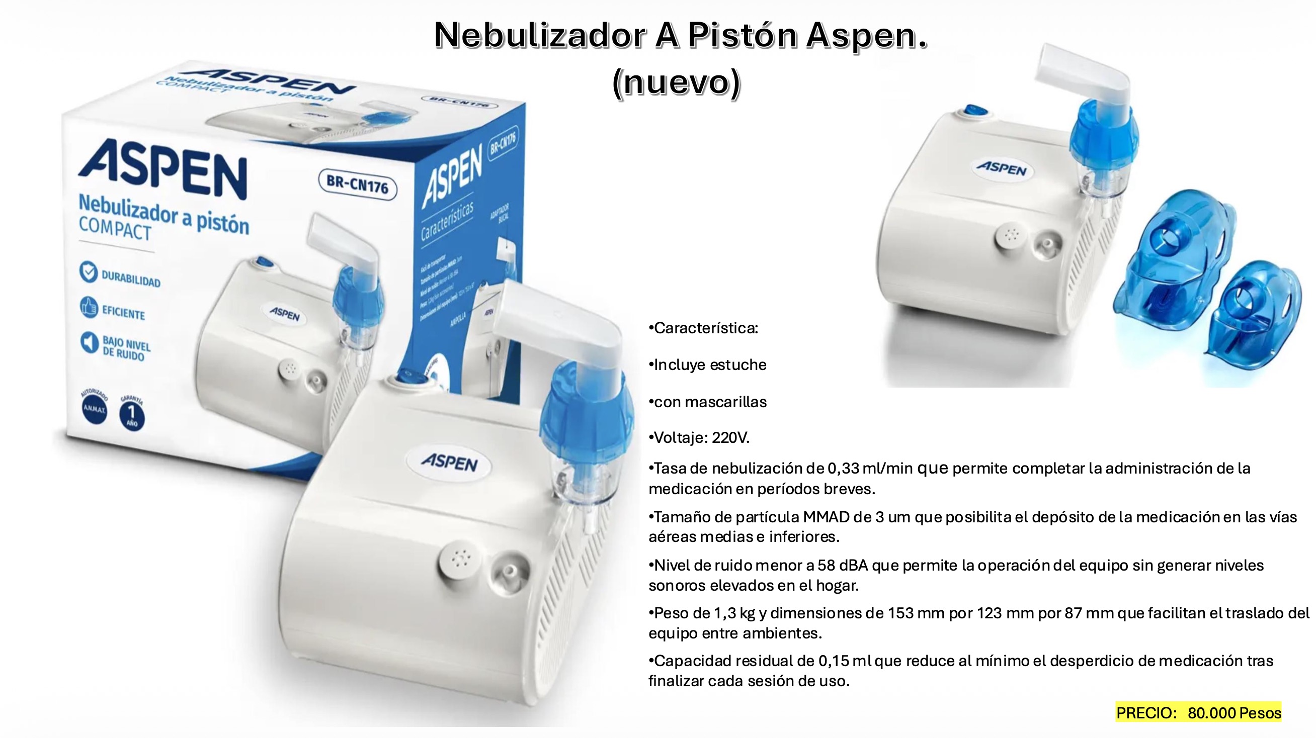 Nebulizador Aspen a Pistón