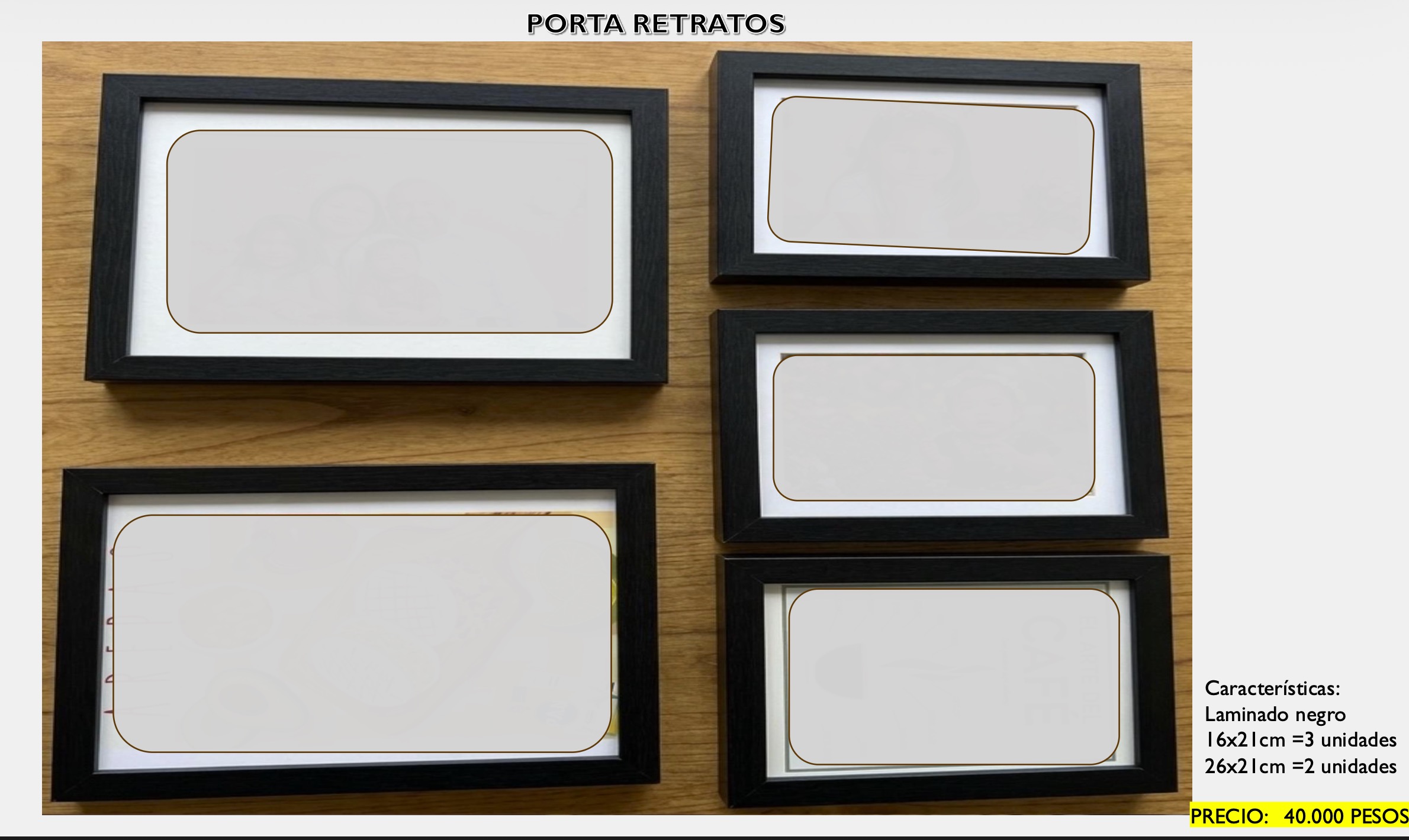 Portarretratos Negros