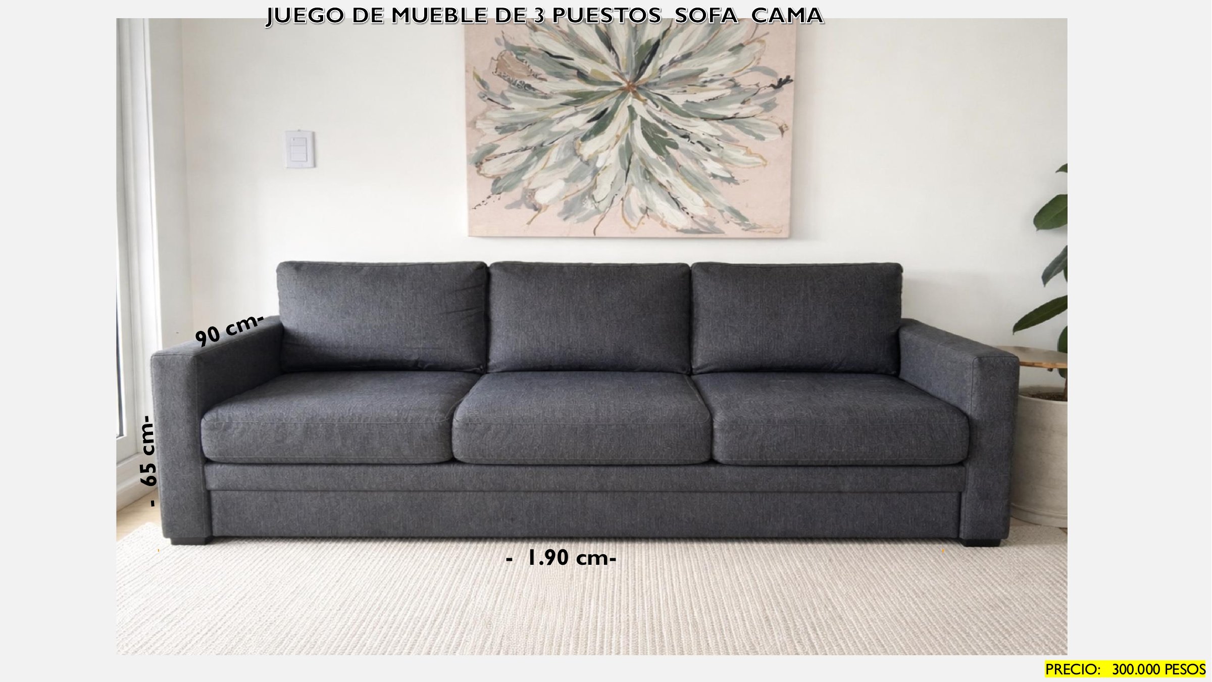 Sofá Cama 3 Plazas
