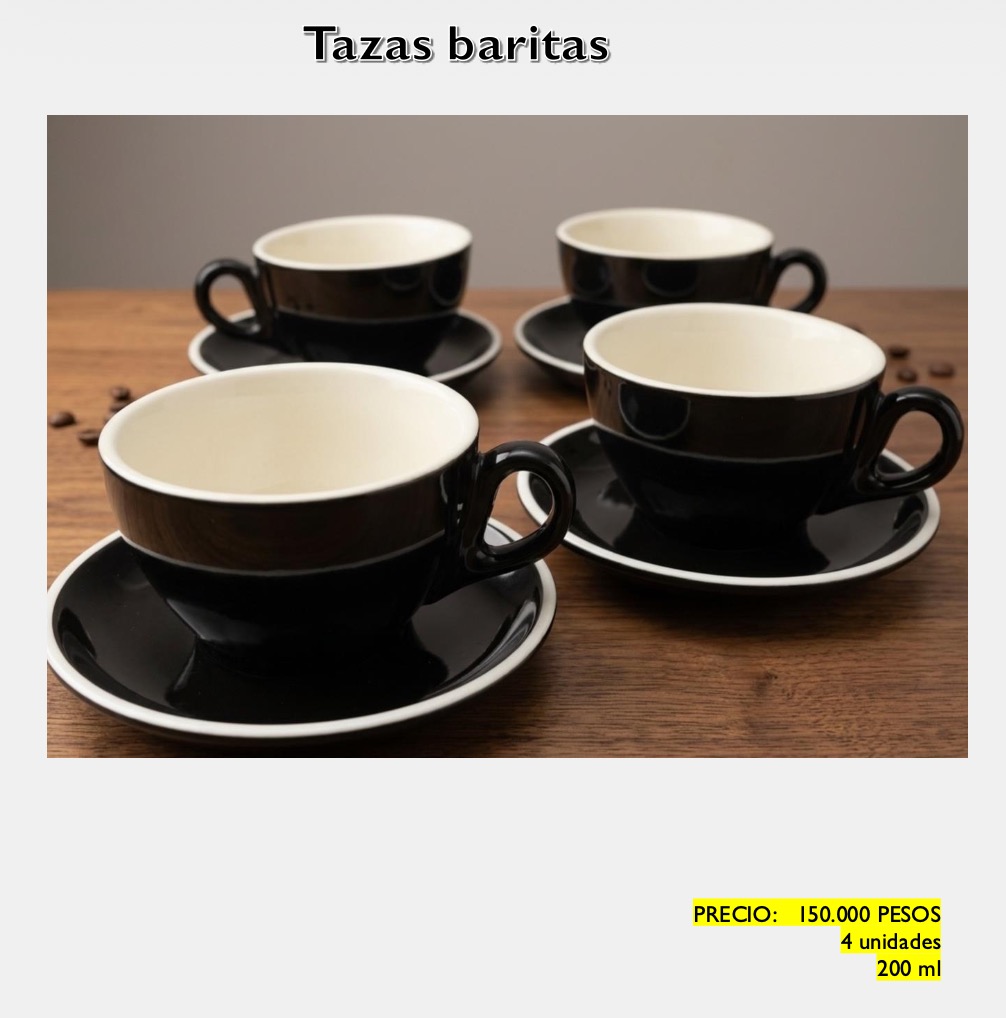 Tazas Baritas