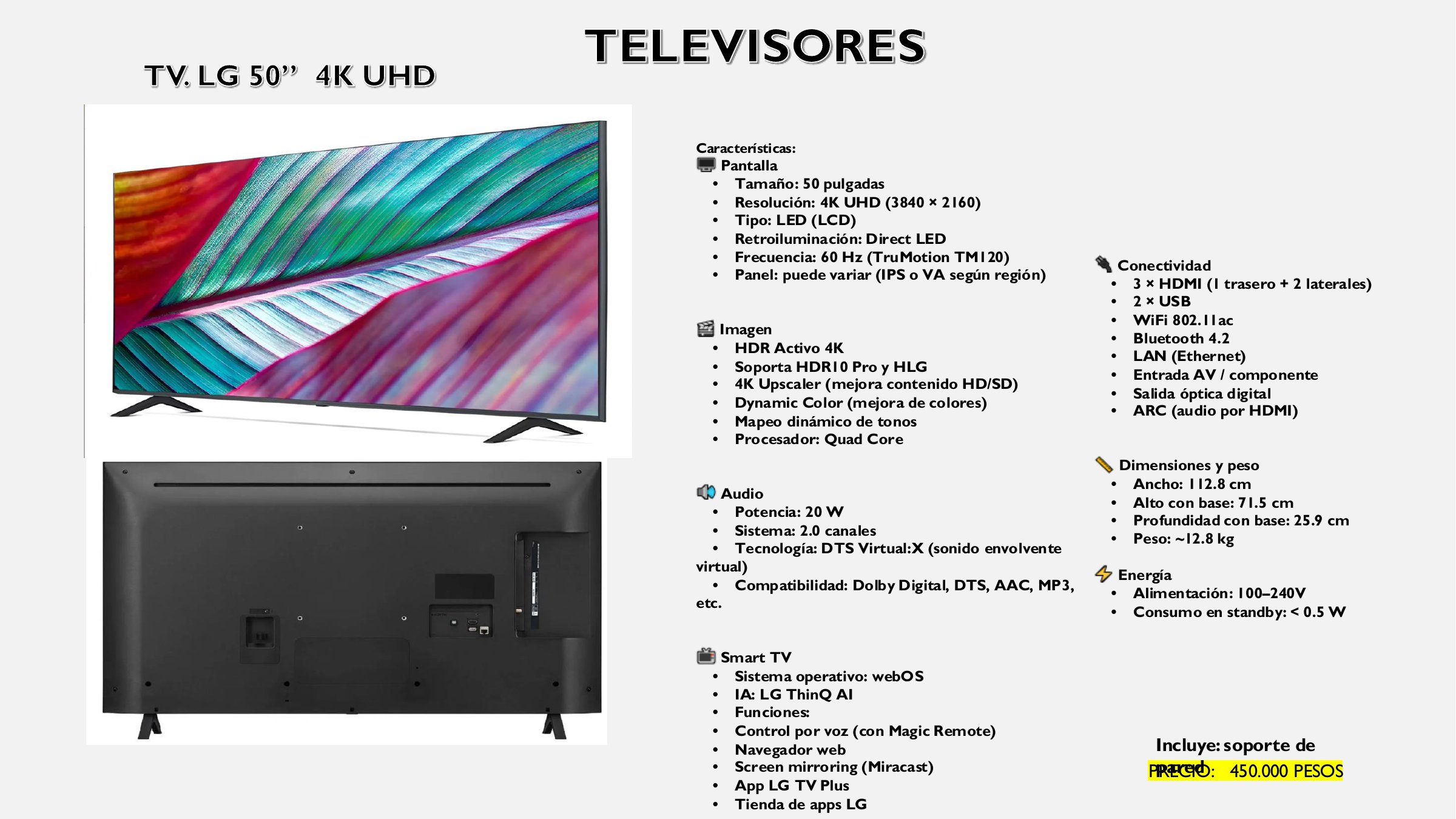 Smart TV LG 50 pulgadas
