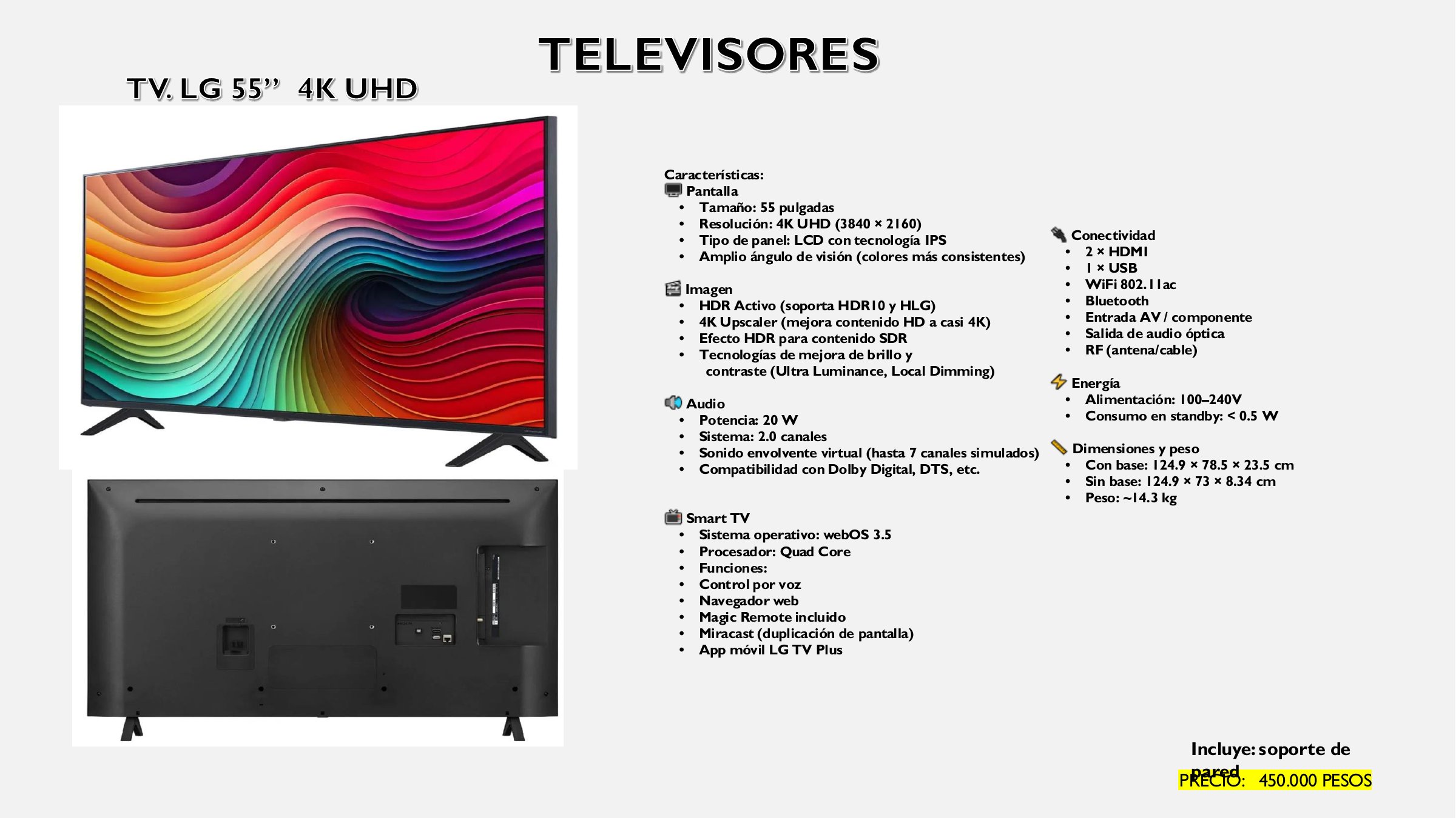 Smart TV LG 55 pulgadas