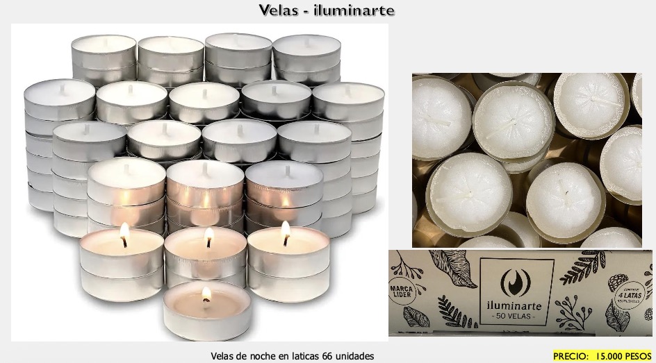 Velas de Noche Iluminarte — x66